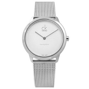 Buy Shop Calvin Klein Minimal White Dial Silver Mesh Bracelet Watch for Women - K3M2212Y USA Online