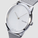 Buy Shop Calvin Klein Minimal Silver Dial Silver Mesh Bracelet Watch for Women - K3M2212Z USA Online