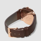 Buy Shop Calvin Klein Minimal White Dial Brown Leather Strap Watch for Women - K3M226G6 USA Online