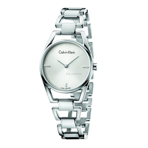 Buy Shop Calvin Klein Dainty Diamonds Silver Dial Sliver Steel Strap Watch for Women - K7L2314T USA Online