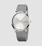 Buy Shop Calvin Klein Minimal SIlver Dial Silver Mesh Bracelet Watch for Women - K3M221Y6 USA Online