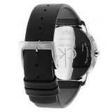 Buy Shop Calvin Klein Minimal Silver Dial Black Leather Strap Watch for Men - K3M211CY USA Online