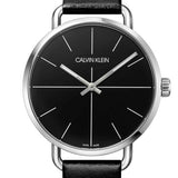 Buy Shop Calvin Klein Evan Black Dial Black Leather Strap Watch for Men - K7B211CZ USA Online