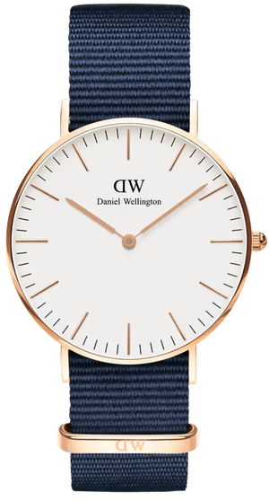 Buy Shop Daniel Wellington Classic Bayswater White Dial Navy Blue NATO Strap Watch For Women - DW00100279 USA Online