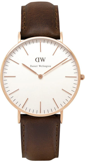 Buy Shop Daniel Wellington Classic Petite Bristol White Dial Brown Leather Strap Watch For Women - DW00100227 USA Online