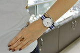 Buy Shop Daniel Wellington Classic Trinity White Dial Three Tone Nylon Strap Watch For Women - 0609DW USA Online
