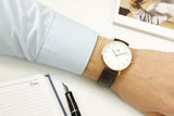 Buy Shop Daniel Wellington Classic York White Dial Brown Leather Strap Watch For Men - DW00100011 USA Online