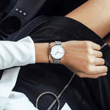 Buy Shop Daniel Wellington Petite Sterling White Dial Silver Mesh Bracelet Watch For Women - DW00100164 USA Online