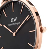 Buy Shop Daniel Wellington Classic Reading Black Dial Black Leather Strap Watch For Men - DW00100129 USA Online
