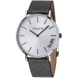 Buy Shop Coach Perry White Dial Grey Leather Strap Watch for Women - 14503155 USA Online