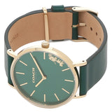 Buy Shop Coach Perry Green Dial Green Leather Strap Watch for Women - 14503383-C USA Online