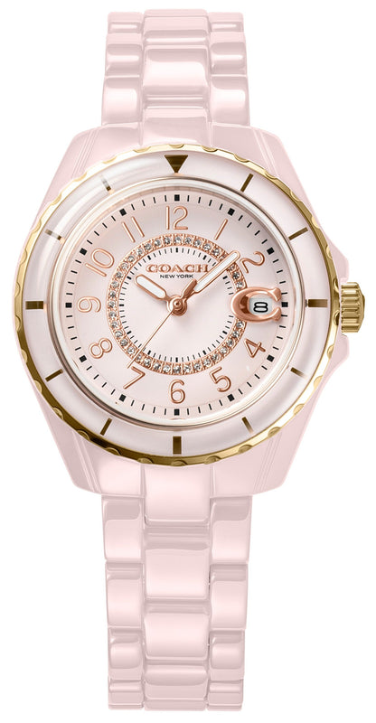 Buy Shop Coach Preston Pink Dial Pink Steel Strap Watch for Women - 14503463 USA Online
