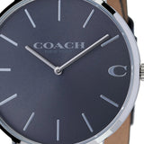 Coach Charles Grey Dial Black Leather Strap Watch for Men - 14602150