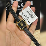 Buy Shop Coach Black Square Dial Black Leather Strap Watch for Women - 14503695 USA Online