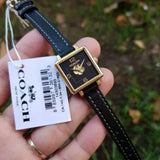 Buy Shop Coach Black Square Dial Black Leather Strap Watch for Women - 14503695 USA Online