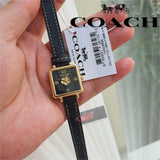 Buy Shop Coach Black Square Dial Black Leather Strap Watch for Women - 14503695 USA Online