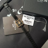 Buy Shop Coach Black Square Dial Black Leather Strap Watch for Women - 14503695 USA Online