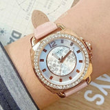 Buy Shop Coach Boyfriend Mother of Pearl White Dial Pink Leather Strap Watch for Women - 14503151 USA Online