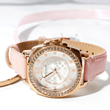 Buy Shop Coach Boyfriend Mother of Pearl White Dial Pink Leather Strap Watch for Women - 14503151 USA Online