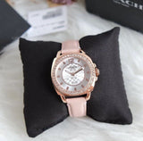 Buy Shop Coach Boyfriend Mother of Pearl White Dial Pink Leather Strap Watch for Women - 14503151 USA Online
