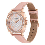 Buy Shop Coach Boyfriend Mother of Pearl White Dial Pink Leather Strap Watch for Women - 14503151 USA Online