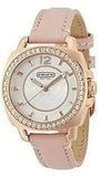 Buy Shop Coach Boyfriend Mother of Pearl White Dial Pink Leather Strap Watch for Women - 14503151 USA Online