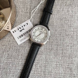 Buy Shop Coach Boyfriend Silver Dial Black Leather Strap Watch for Women - 14503152 USA Online