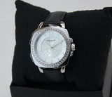 Buy Shop Coach Boyfriend Silver Dial Black Leather Strap Watch for Women - 14503152 USA Online