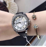 Buy Shop Coach Boyfriend Silver Dial Black Leather Strap Watch for Women - 14503152 USA Online