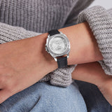 Buy Shop Coach Boyfriend Silver Dial Black Leather Strap Watch for Women - 14503152 USA Online