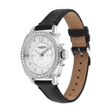 Buy Shop Coach Boyfriend Silver Dial Black Leather Strap Watch for Women - 14503152 USA Online