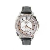 Buy Shop Coach Boyfriend Silver Dial Black Leather Strap Watch for Women - 14503152 USA Online