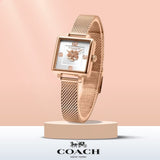 Buy Shop Coach Cass White Dial Rose Gold Mesh Bracelet Watch for Women - 14503698 USA Online