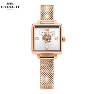 Buy Shop Coach Cass White Dial Rose Gold Mesh Bracelet Watch for Women - 14503698 USA Online