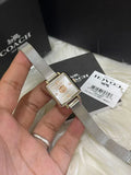 Buy Shop Coach Cass White Dial Silver Mesh Bracelet Watch for Women - 14503697 USA Online
