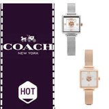 Buy Shop Coach Cass White Dial Silver Mesh Bracelet Watch for Women - 14503697 USA Online