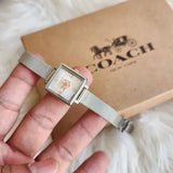 Buy Shop Coach Cass White Dial Silver Mesh Bracelet Watch for Women - 14503697 USA Online