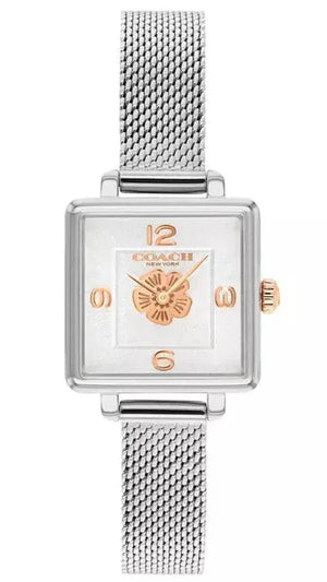Buy Shop Coach Cass White Dial Silver Mesh Bracelet Watch for Women - 14503697 USA Online