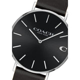 Buy Shop Coach Charles Black Dial Black Leather Strap Watch for Men - 14602149 USA Online