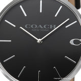 Buy Shop Coach Charles Black Dial Black Leather Strap Watch for Men - 14602149 USA Online