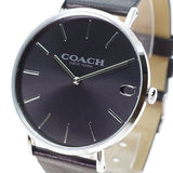 Buy Shop Coach Charles Black Dial Black Leather Strap Watch for Men - 14602149 USA Online