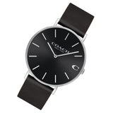Buy Shop Coach Charles Black Dial Black Leather Strap Watch for Men - 14602149 USA Online