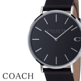 Buy Shop Coach Charles Black Dial Black Leather Strap Watch for Men - 14602149 USA Online