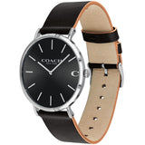 Buy Shop Coach Charles Black Dial Black Leather Strap Watch for Men - 14602149 USA Online