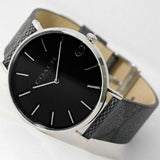 Buy Shop Coach Charles Black Dial Black Leather Strap Watch for Men - 14602157 USA Online
