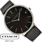 Buy Shop Coach Charles Black Dial Black Leather Strap Watch for Men - 14602157 USA Online