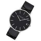 Buy Shop Coach Charles Black Dial Black Leather Strap Watch for Men - 14602157 USA Online