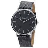 Buy Shop Coach Charles Black Dial Black Leather Strap Watch for Men - 14602157 USA Online