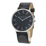 Buy Shop Coach Charles Black Dial Black Leather Strap Watch for Men - 14602157 USA Online