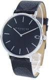 Buy Shop Coach Charles Black Dial Black Leather Strap Watch for Men - 14602157 USA Online